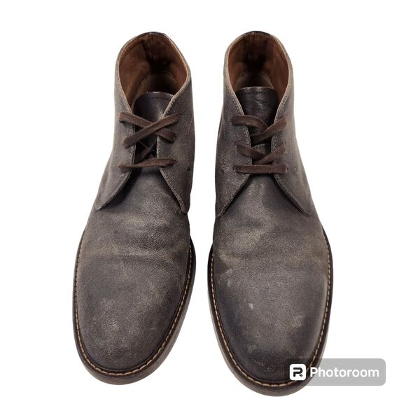1901 Mens Suede Leather Gray Chukka Boots 12M - Picture 4 of 10
